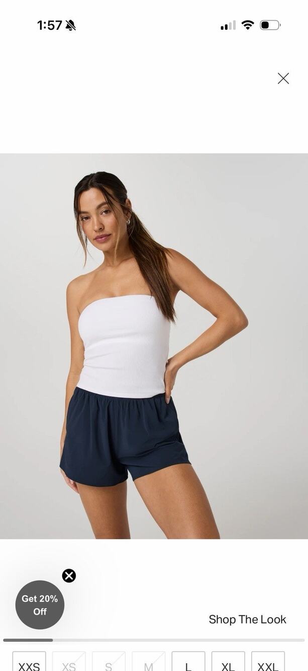 NWT! Women’s Vuori Pose Tube Top White Size Small S